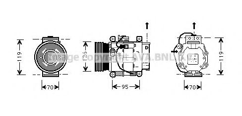 AVA QUALITY COOLING FTK036 Компрессор, кондиционер 