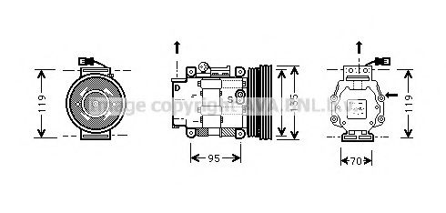 AVA QUALITY COOLING FTK041 Компрессор, кондиционер 