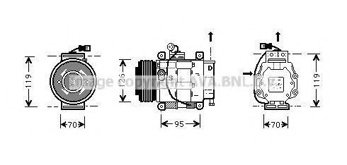 AVA QUALITY COOLING FTK042 Компрессор, кондиционер 