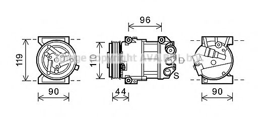 AVA QUALITY COOLING FTK407 Компрессор, кондиционер 