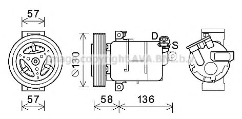AVA QUALITY COOLING FTK445 Компрессор, кондиционер 