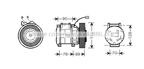 AVA QUALITY COOLING HDAK196 Компрессор, кондиционер для HONDA ODYSSEY (Хонда Одъссэъ) AVA QUALITY COOLING HDAK196 Компрессор, кондиционер для HONDA ODYSSEY (Хонда Одъссэъ)