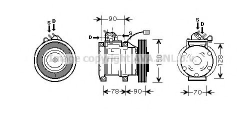 AVA QUALITY COOLING HDK181 Компрессор, кондиционер для HONDA ODYSSEY (Хонда Одъссэъ) AVA QUALITY COOLING HDK181 Компрессор, кондиционер для HONDA ODYSSEY (Хонда Одъссэъ)