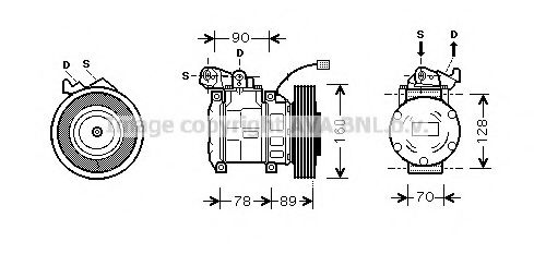 AVA QUALITY COOLING HDK196 Компрессор, кондиционер для HONDA ODYSSEY (Хонда Одъссэъ) AVA QUALITY COOLING HDK196 Компрессор, кондиционер для HONDA ODYSSEY (Хонда Одъссэъ)