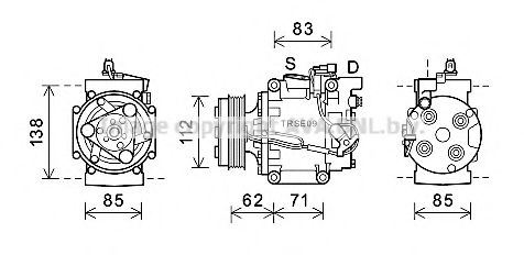 AVA QUALITY COOLING HDK302 Компрессор, кондиционер 