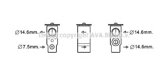 AVA QUALITY COOLING HY1333 Расширительный клапан, кондиционер для HYUNDAI H100 (Хендай Х100) AVA QUALITY COOLING HY1333 Расширительный клапан, кондиционер для HYUNDAI H100 (Хендай Х100)