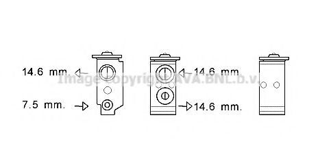 AVA QUALITY COOLING HY1364 Расширительный клапан, кондиционер для HYUNDAI GENESIS (Хендай Гэнэсис) AVA QUALITY COOLING HY1364 Расширительный клапан, кондиционер для HYUNDAI GENESIS (Хендай Гэнэсис)