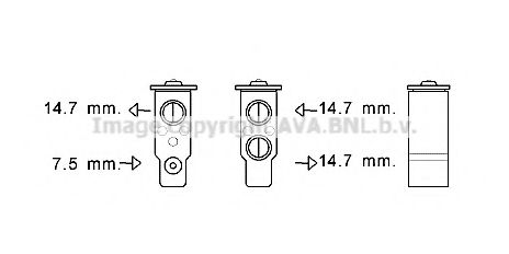 AVA QUALITY COOLING HY1386 Расширительный клапан, кондиционер для HYUNDAI SANTA FE II (Хендай Санта фэ2) AVA QUALITY COOLING HY1386 Расширительный клапан, кондиционер для HYUNDAI SANTA FE II (Хендай Санта фэ2)