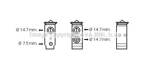 AVA QUALITY COOLING HY1441 Расширительный клапан, кондиционер для KIA PICANTO (Киа Пиканто) AVA QUALITY COOLING HY1441 Расширительный клапан, кондиционер для KIA PICANTO (Киа Пиканто)