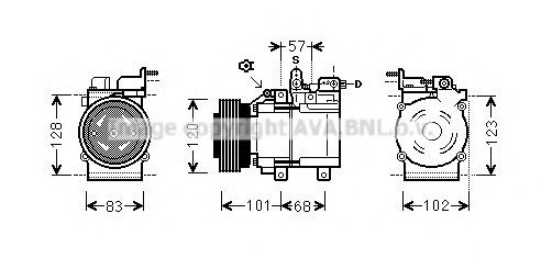 AVA QUALITY COOLING HYAK123 Компрессор, кондиционер 