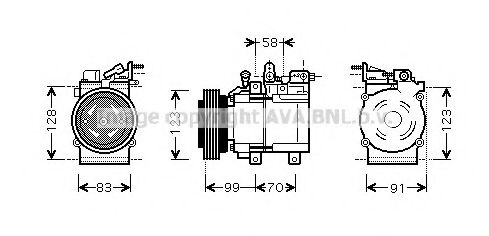 AVA QUALITY COOLING HYAK160 Компрессор, кондиционер 
