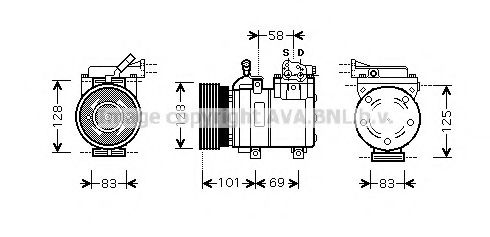 AVA QUALITY COOLING HYK159 Компрессор, кондиционер для HYUNDAI GETZ (Хендай Гэтз) AVA QUALITY COOLING HYK159 Компрессор, кондиционер для HYUNDAI GETZ (Хендай Гэтз)