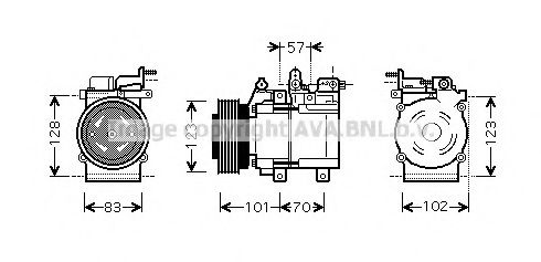 AVA QUALITY COOLING HYK219 Компрессор, кондиционер 