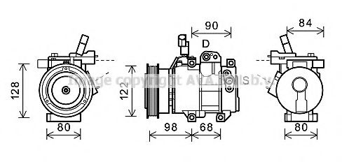AVA QUALITY COOLING HYK272 Компрессор, кондиционер для HYUNDAI I20 (Хендай И20) AVA QUALITY COOLING HYK272 Компрессор, кондиционер для HYUNDAI I20 (Хендай И20)