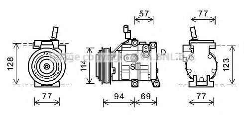 AVA QUALITY COOLING HYK320 Компрессор, кондиционер для KIA (Киа) AVA QUALITY COOLING HYK320 Компрессор, кондиционер для KIA (Киа)