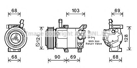AVA QUALITY COOLING HYK382 Компрессор, кондиционер для HYUNDAI FLUIDIC ELANTRA (Хендай Флуидиc элантра) AVA QUALITY COOLING HYK382 Компрессор, кондиционер для HYUNDAI FLUIDIC ELANTRA (Хендай Флуидиc элантра)
