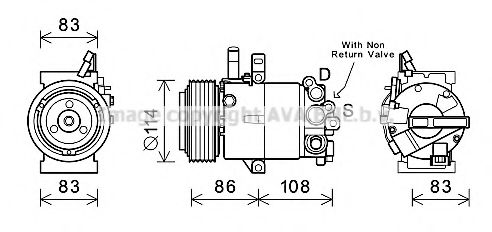 AVA QUALITY COOLING HYK395 Компрессор, кондиционер для HYUNDAI FLUIDIC ELANTRA (Хендай Флуидиc элантра) AVA QUALITY COOLING HYK395 Компрессор, кондиционер для HYUNDAI FLUIDIC ELANTRA (Хендай Флуидиc элантра)