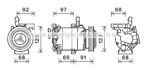 AVA QUALITY COOLING HYK412 Компрессор, кондиционер 