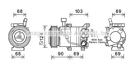 AVA QUALITY COOLING HYK421 Компрессор, кондиционер для HYUNDAI FLUIDIC ELANTRA (Хендай Флуидиc элантра) AVA QUALITY COOLING HYK421 Компрессор, кондиционер для HYUNDAI FLUIDIC ELANTRA (Хендай Флуидиc элантра)