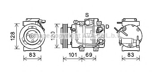 AVA QUALITY COOLING HYK439 Компрессор, кондиционер 