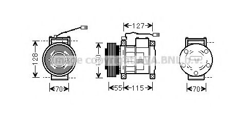 AVA QUALITY COOLING JEAK032 Компрессор, кондиционер 