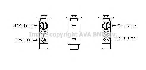 AVA QUALITY COOLING JR1046 Расширительный клапан, кондиционер для JAGUAR VANDEN PLAS (Ягуар Vандэн плас) AVA QUALITY COOLING JR1046 Расширительный клапан, кондиционер для JAGUAR VANDEN PLAS (Ягуар Vандэн плас)