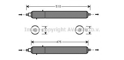 AVA QUALITY COOLING JRD002 Осушитель, кондиционер для JAGUAR VANDEN PLAS (Ягуар Vандэн плас) AVA QUALITY COOLING JRD002 Осушитель, кондиционер для JAGUAR VANDEN PLAS (Ягуар Vандэн плас)