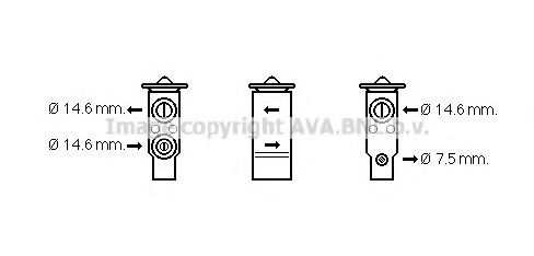 AVA QUALITY COOLING KA1184 Расширительный клапан, кондиционер для KIA MENTOR (Киа Мэнтор) AVA QUALITY COOLING KA1184 Расширительный клапан, кондиционер для KIA MENTOR (Киа Мэнтор)