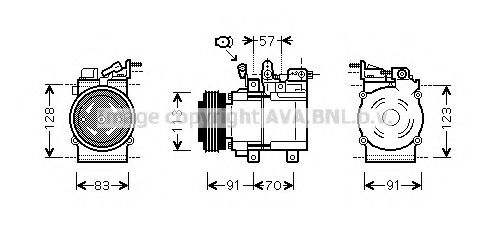 AVA QUALITY COOLING KAK174 Компрессор, кондиционер 