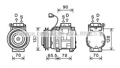AVA QUALITY COOLING KAK176 Компрессор, кондиционер для KIA (Киа) AVA QUALITY COOLING KAK176 Компрессор, кондиционер для KIA (Киа)