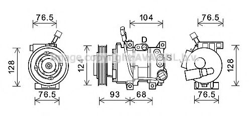 AVA QUALITY COOLING KAK242 Компрессор, кондиционер для KIA (Киа) AVA QUALITY COOLING KAK242 Компрессор, кондиционер для KIA (Киа)