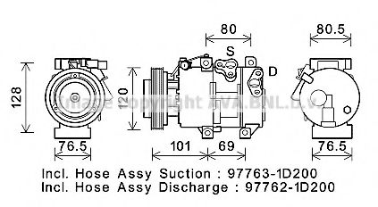 AVA QUALITY COOLING KAK275 Компрессор, кондиционер 