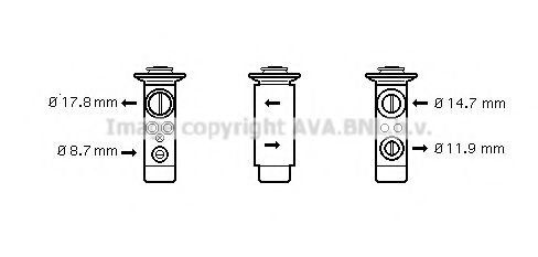 AVA QUALITY COOLING ME1256 Расширительный клапан, кондиционер для MERCEDES-BENZ ACTROS (Мэрcэдэс-бэнз Аcтрос) AVA QUALITY COOLING ME1256 Расширительный клапан, кондиционер для MERCEDES-BENZ ACTROS (Мэрcэдэс-бэнз Аcтрос)