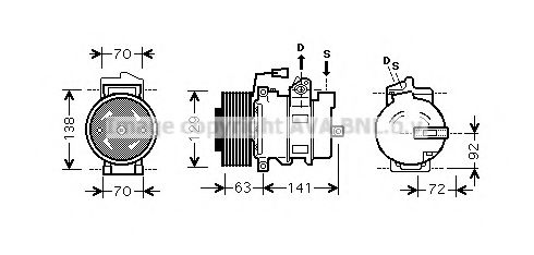 AVA QUALITY COOLING MEAK239 Компрессор, кондиционер 