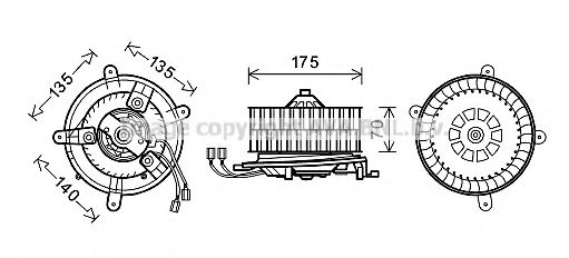 AVA QUALITY COOLING MS8606 Электродвигатель, вентиляция салона для MERCEDESBENZ (Мерседес бенц) AVA QUALITY COOLING MS8606 Электродвигатель, вентиляция салона для MERCEDESBENZ (Мерседес бенц)