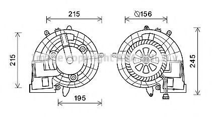 AVA QUALITY COOLING MS8612 Электродвигатель, вентиляция салона для MERCEDESBENZ (Мерседес бенц) AVA QUALITY COOLING MS8612 Электродвигатель, вентиляция салона для MERCEDESBENZ (Мерседес бенц)