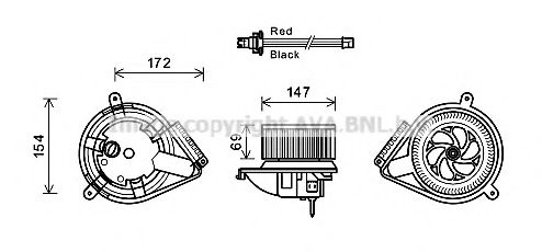 AVA QUALITY COOLING MS8617 Электродвигатель, вентиляция салона для MERCEDESBENZ (Мерседес бенц) AVA QUALITY COOLING MS8617 Электродвигатель, вентиляция салона для MERCEDESBENZ (Мерседес бенц)