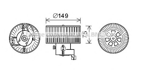 AVA QUALITY COOLING MS8619 Электродвигатель, вентиляция салона для MERCEDESBENZ (Мерседес бенц) AVA QUALITY COOLING MS8619 Электродвигатель, вентиляция салона для MERCEDESBENZ (Мерседес бенц)