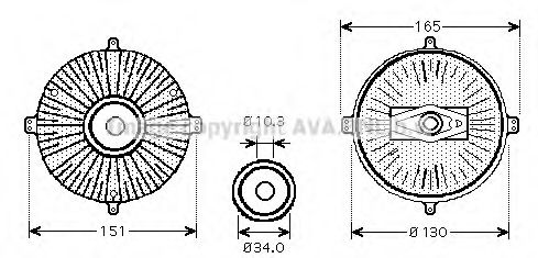 AVA QUALITY COOLING MSC413 Сцепление, вентилятор радиатора для MERCEDES-BENZ CL-CLASS (Мэрcэдэс-бэнз Cл-cласс) AVA QUALITY COOLING MSC413 Сцепление, вентилятор радиатора для MERCEDES-BENZ CL-CLASS (Мэрcэдэс-бэнз Cл-cласс)