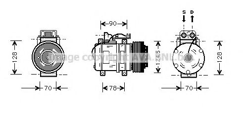 AVA QUALITY COOLING MSK052 Компрессор, кондиционер 