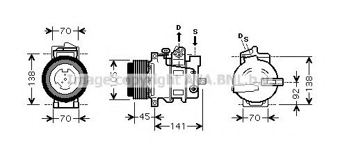 AVA QUALITY COOLING MSK429 Компрессор, кондиционер 