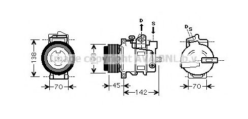 AVA QUALITY COOLING MSK430 Компрессор, кондиционер 