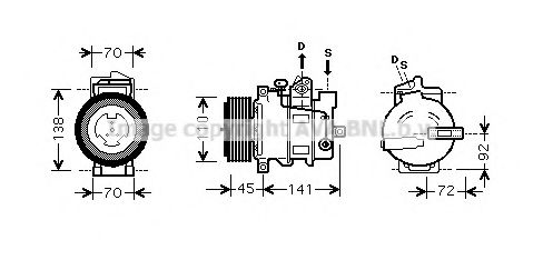 AVA QUALITY COOLING MSK433 Компрессор, кондиционер 