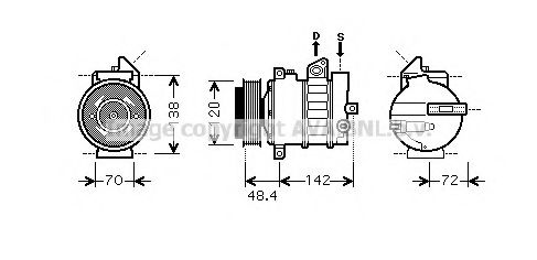AVA QUALITY COOLING MSK437 Компрессор, кондиционер 