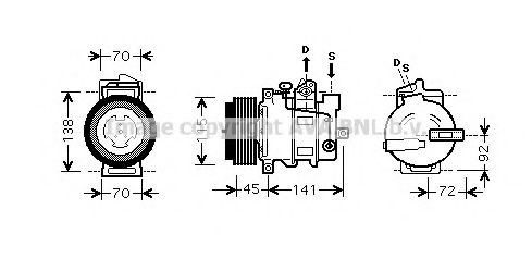 AVA QUALITY COOLING MSK439 Компрессор, кондиционер 