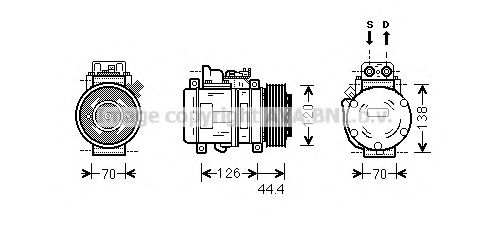 AVA QUALITY COOLING MSK558 Компрессор, кондиционер 