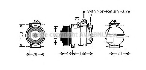 AVA QUALITY COOLING MSK565 Компрессор, кондиционер 
