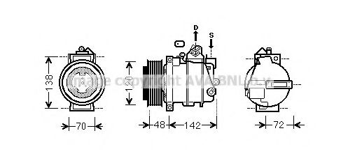 AVA QUALITY COOLING MSK567 Компрессор, кондиционер 