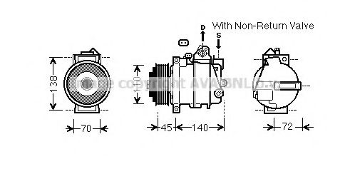 AVA QUALITY COOLING MSK568 Компрессор, кондиционер 