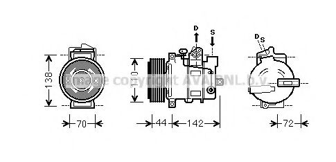 AVA QUALITY COOLING MSK571 Компрессор, кондиционер 